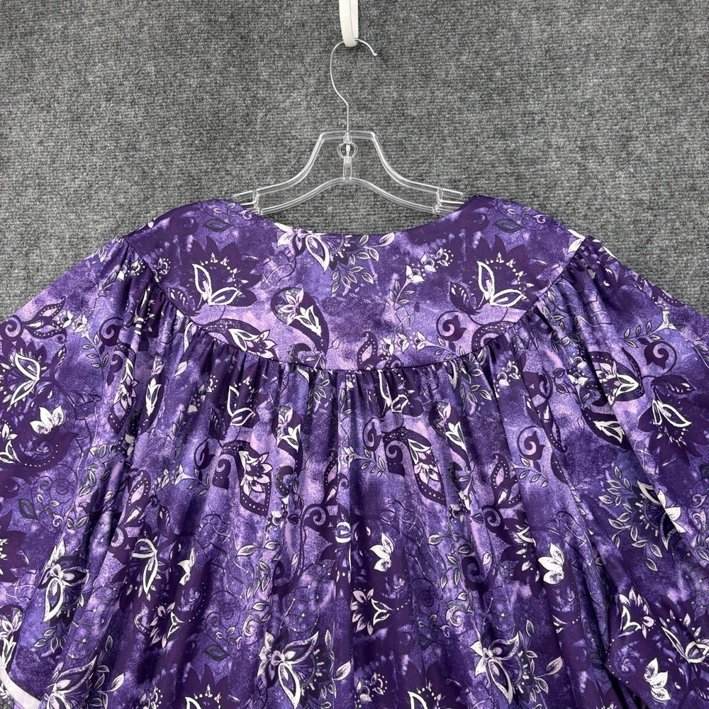 Vintage Anthony Richards Purple Floral Muumuu Wom… - image 4